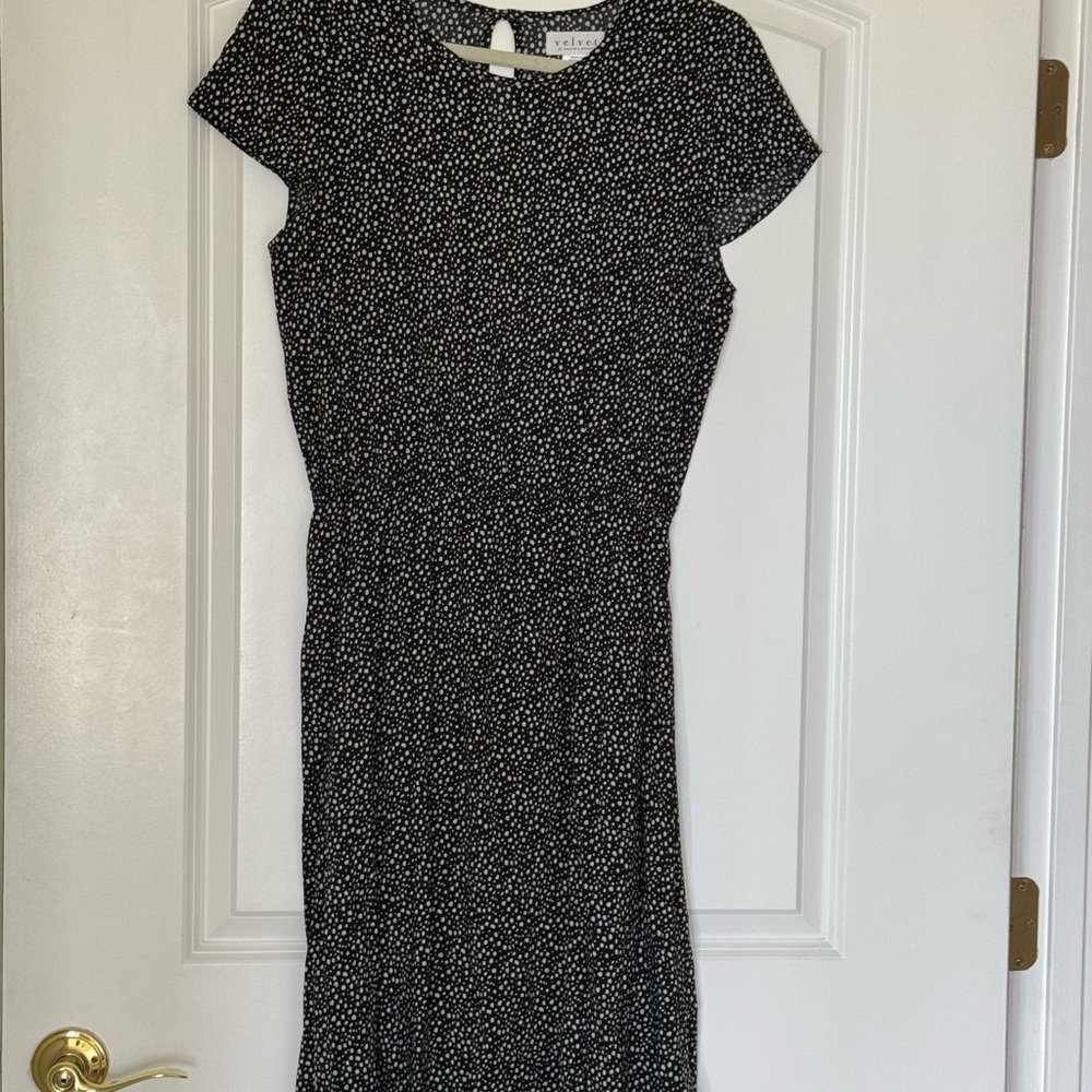 Velvet by Graham & Spencer Black and White Dot Dress